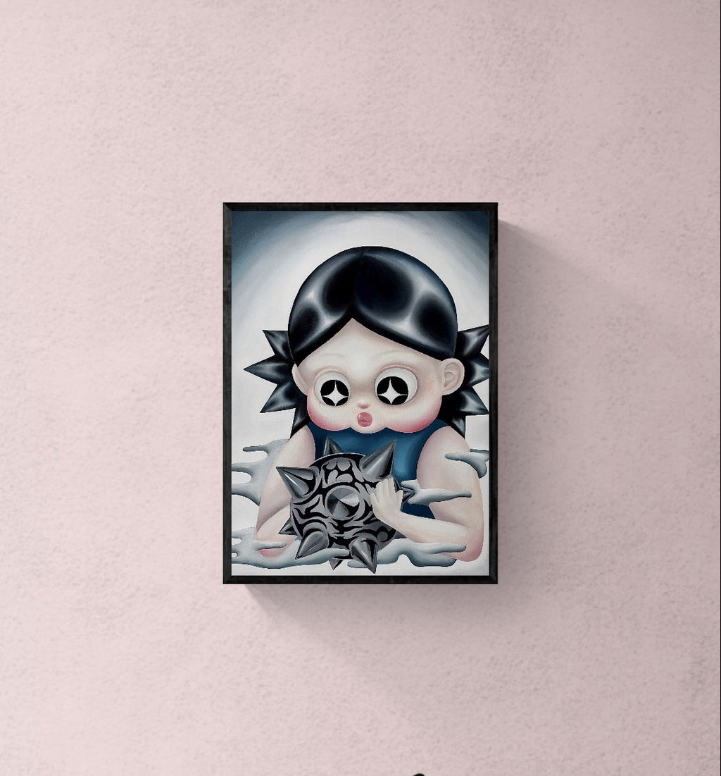 “curiosity (untrained)” print A3